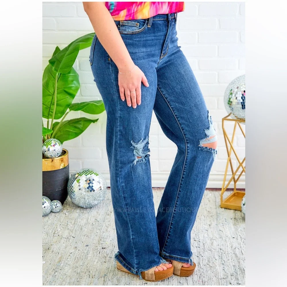 Judy Blue 22W 90s Straight Jeans - Picture 2 of 4